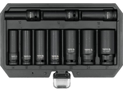 YT-10557_YATO Gola ořechy šestihranné kované prodloužené 1/2" sada 10 kusů 10-27mm