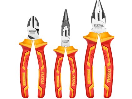 MATHT2K0302_TOTAL Elektrikářské kleště, sada 3ks, industrial, 1000V, CrV THT2K0302