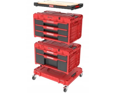 TR259970_SADA - Kufr na nářadí Box QBRICK® System ONE Red Ultra HD Workshop Drawers SET 7