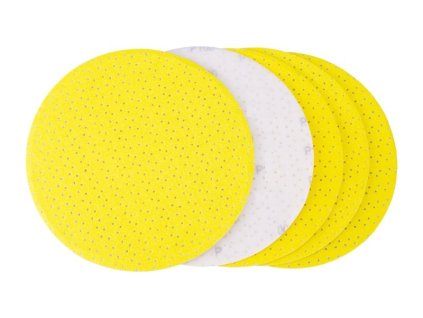 DED7749P50_Brusný výsek kotouč smirkový 225mm, P220, 5 ks, na sádrokarton, perforovaný, suchý zip