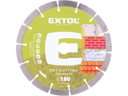 MA903034_EXTOL CRAFT kotouč diamantový řezný segmentový - suché řezání, O 180x22,2x2,4mm 903034