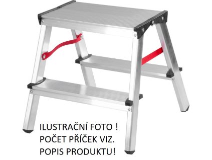 TR251096_STREND PRO Schůdky skládací oboustranné, 3 stupně, 59cm, nosnost 125kg