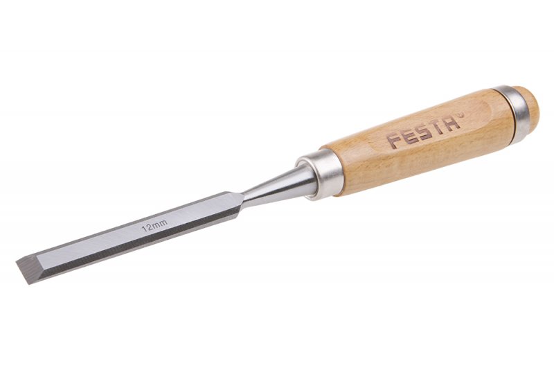 FESTA Dláto s bukovou rukojetí, kovaná čepel CrV, šířka 12mm 0.184 Kg NÁŘADÍ Sklad2 19493