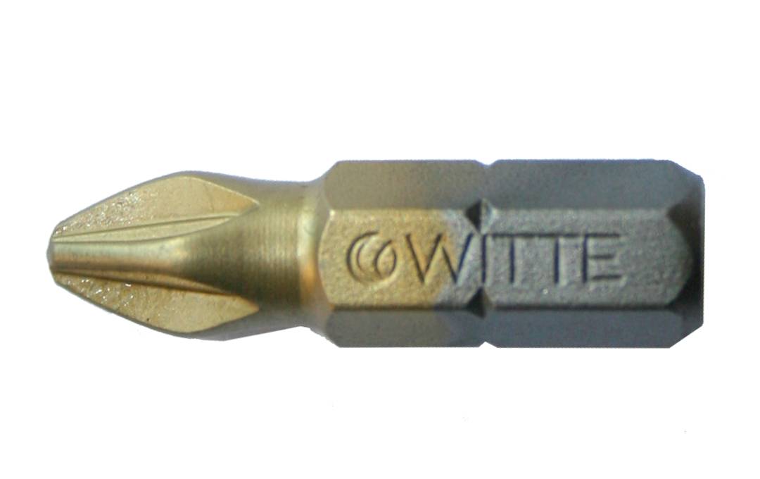 WITTE bit PZ1x25mm 1/4" TiN 0.01 Kg NÁŘADÍ Sklad2 27345 63