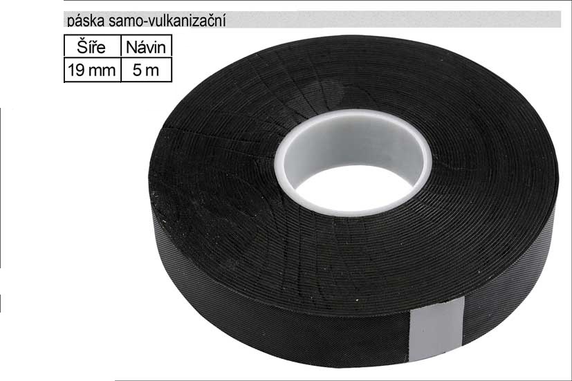 Izolační páska elektrikářská samovulkanizační 19mm délka 5m černá 0.078 Kg NÁŘADÍ Sklad2 38930
