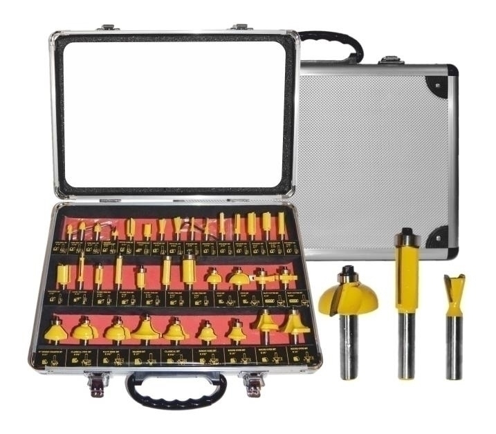 Frézy stopkové sada 35 kusů se stopkou 8mm AWTOOLS 2.1 Kg NÁŘADÍ Sklad2 AW40514