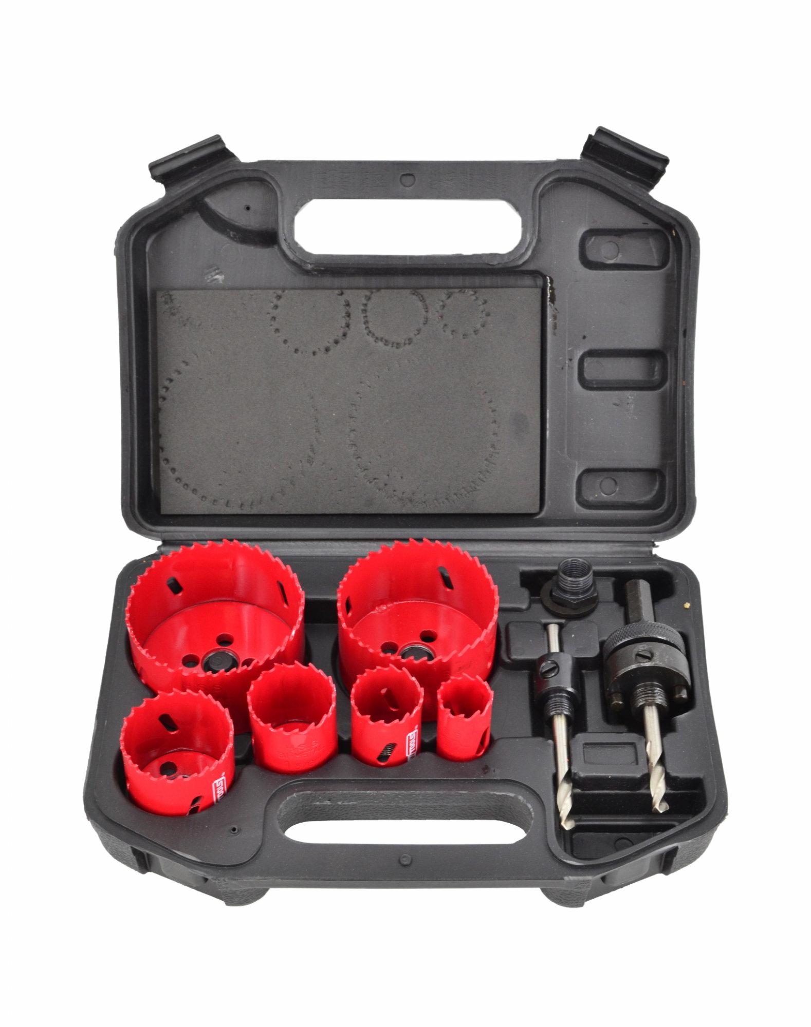 AWTOOLS Vrtáky vykružovací korunky, vyřezávací bimetalové miskové sada 8 dílů 22-73mm 1.35 Kg NÁŘADÍ Sklad2 AW49660