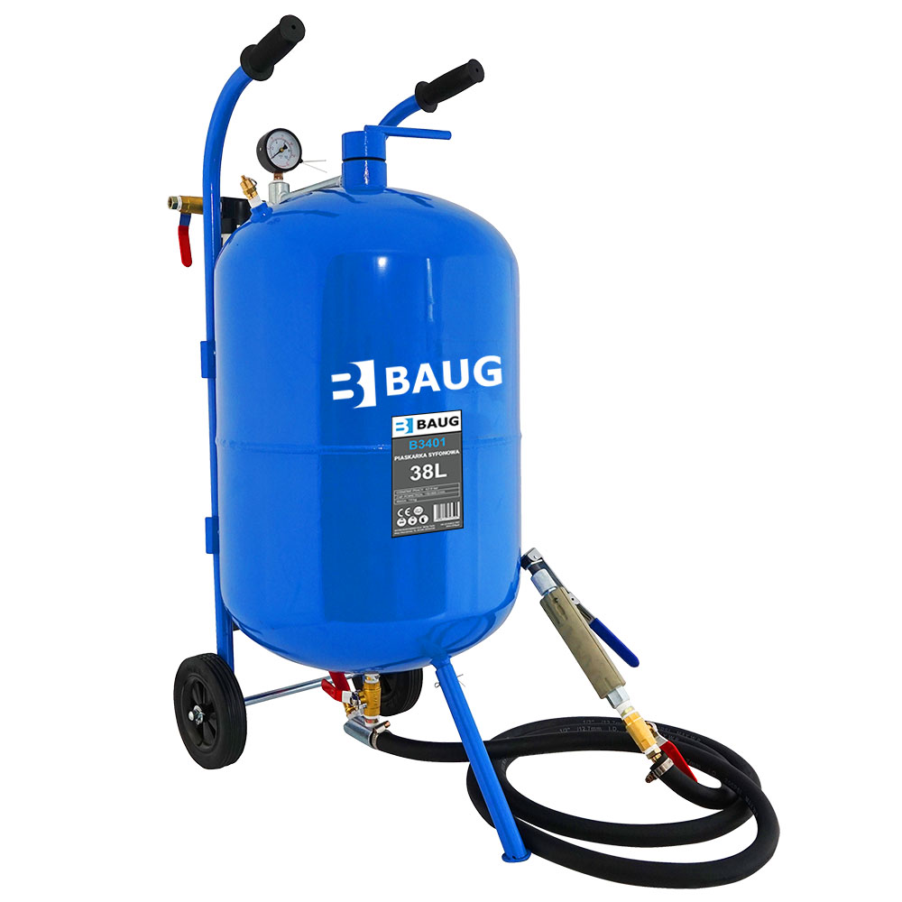 BAUG Mobilní tryskací jednotka, pískovačka 38l 19 Kg NÁŘADÍ Sklad2 B3401