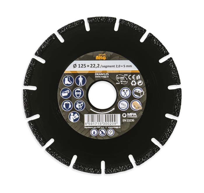 Univerzální diamantový řezný kotouč 125mm 0.15 Kg NÁŘADÍ Sklad2 DKAM125