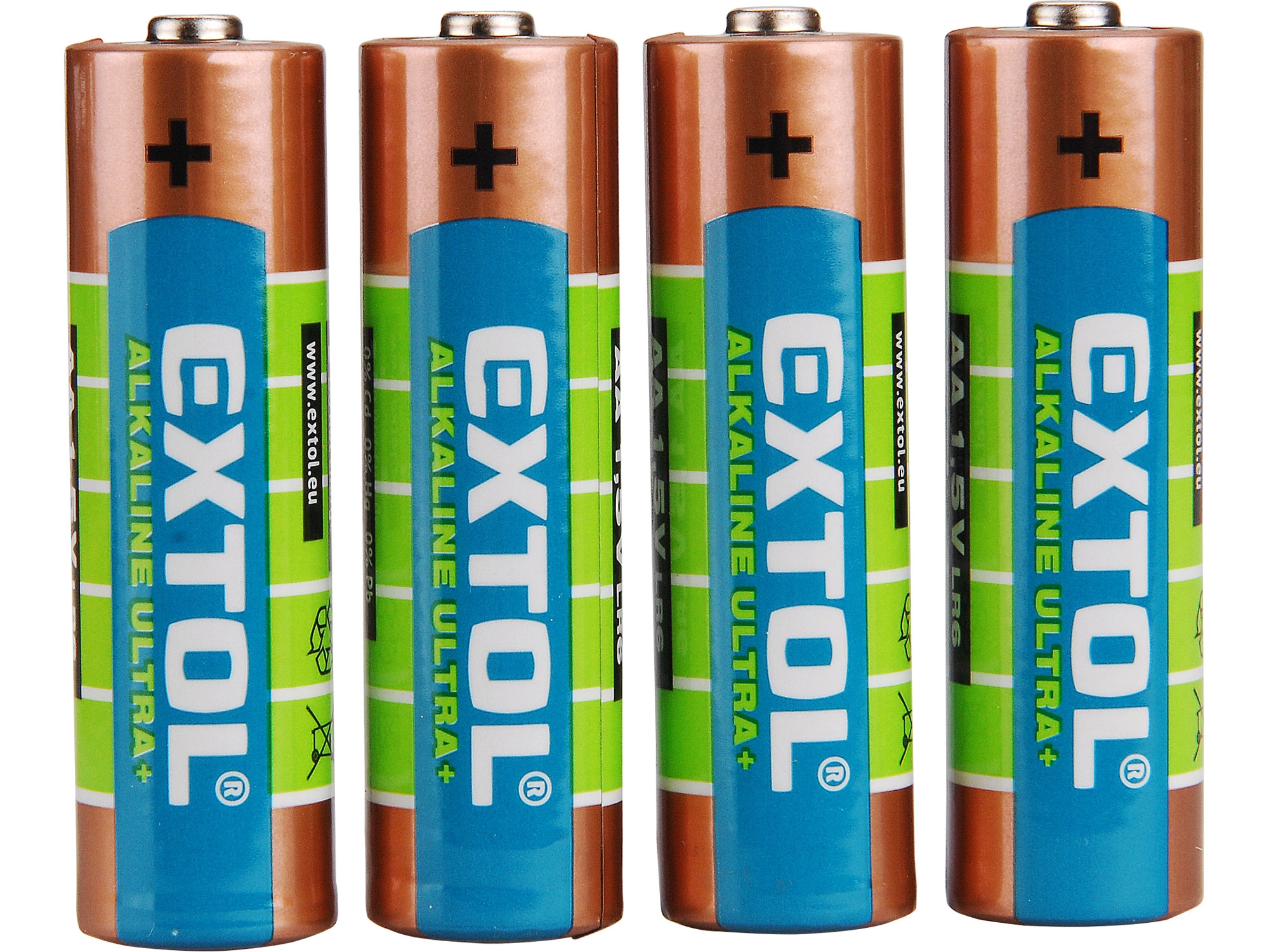 EXTOL ENERGY Tužkové baterie AA 1,5V (LR6) alkalické, balení 4ks 0.108 Kg NÁŘADÍ Sklad2 MA42011
