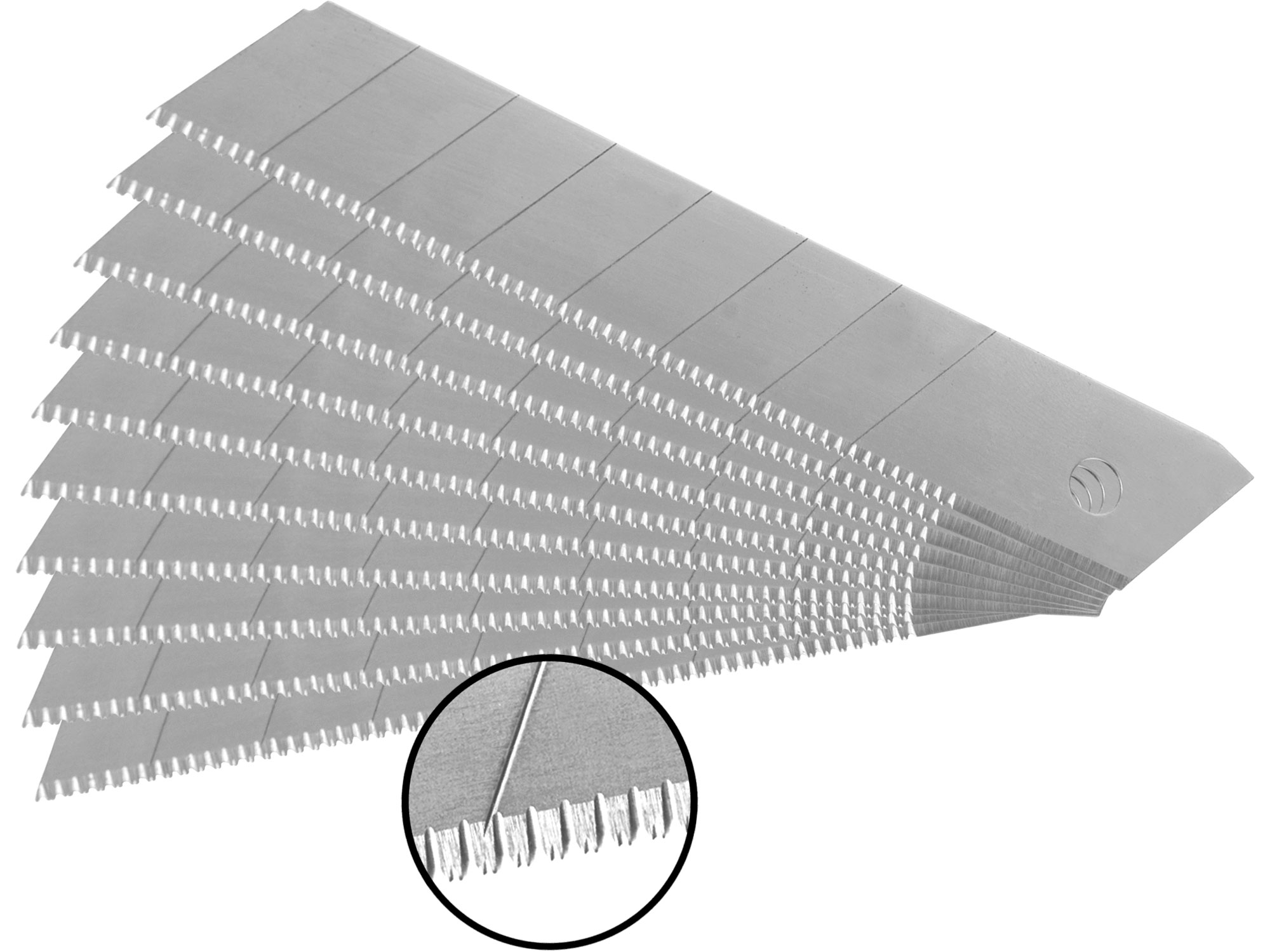 Náhradní břity se zoubkovým ostřím pro ulamovací nože, šíře 18mm, 10 kusů EXTOL PREMIUM 0.082 Kg NÁŘADÍ Sklad2 MA8855095