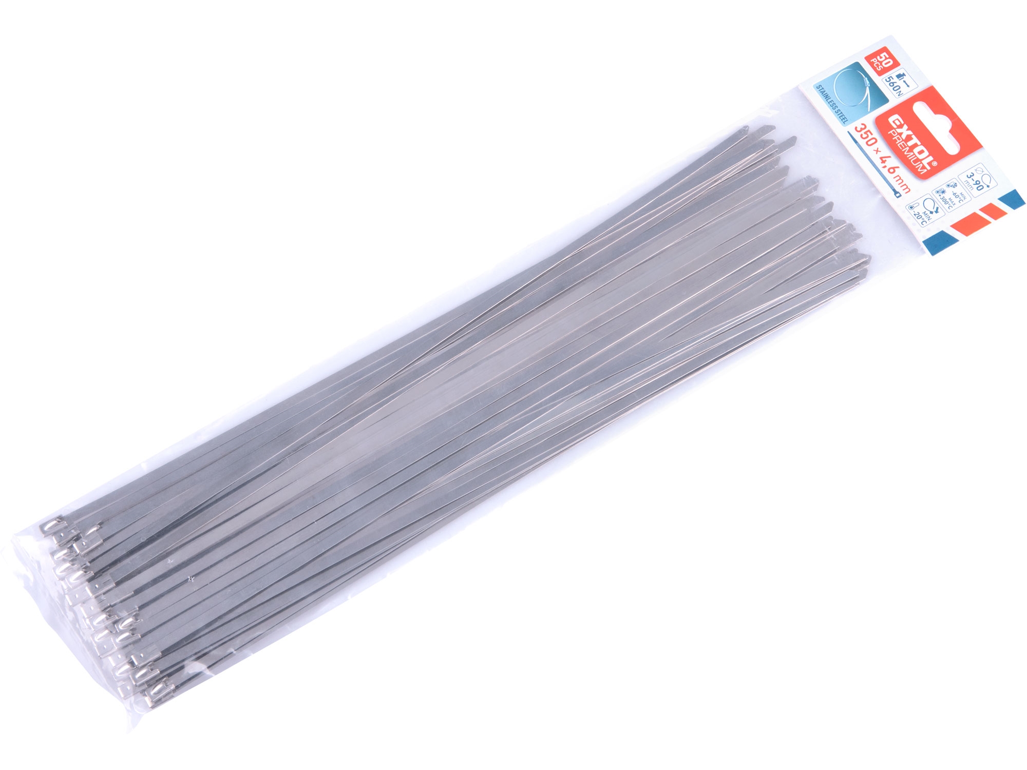 pásky stahovací NEREZ, 350x4,6mm, 50ks 0.21 Kg NÁŘADÍ Sklad2 MA8856278