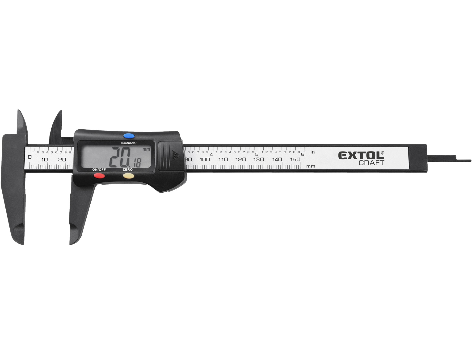 EXTOL CRAFT měřítko posuvné digitální plastové , 0-150mm 925200 0.137 Kg NÁŘADÍ Sklad2 MA925200
