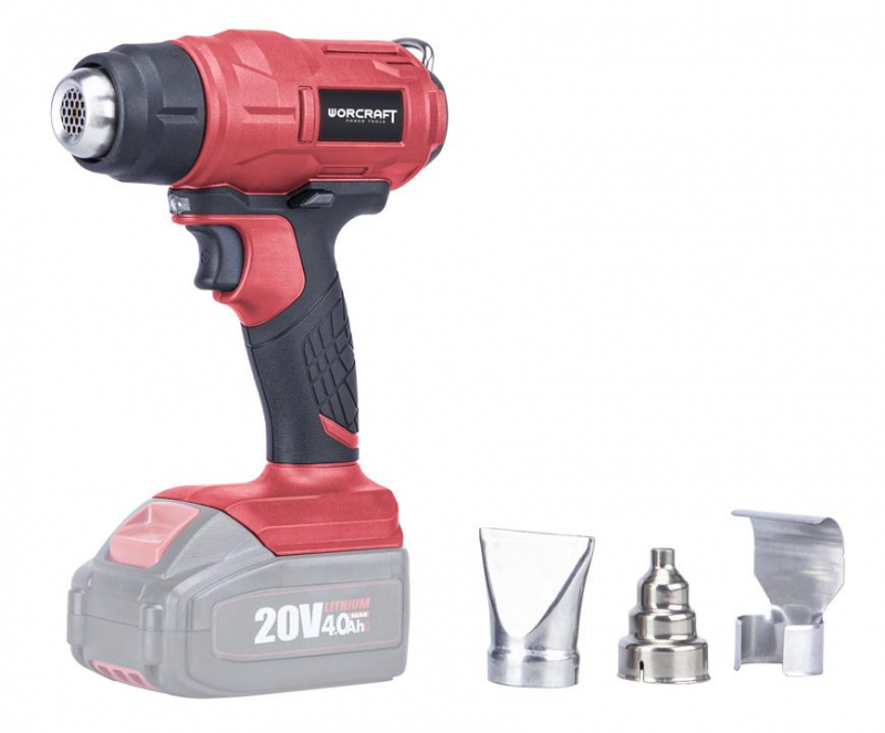 WORCRAFT Aku horkovzdušná pistole CHG-S20Li 300W, 20V Li-Ion, bez baterie a nabíječky 1 Kg NÁŘADÍ Sklad2 TR213987