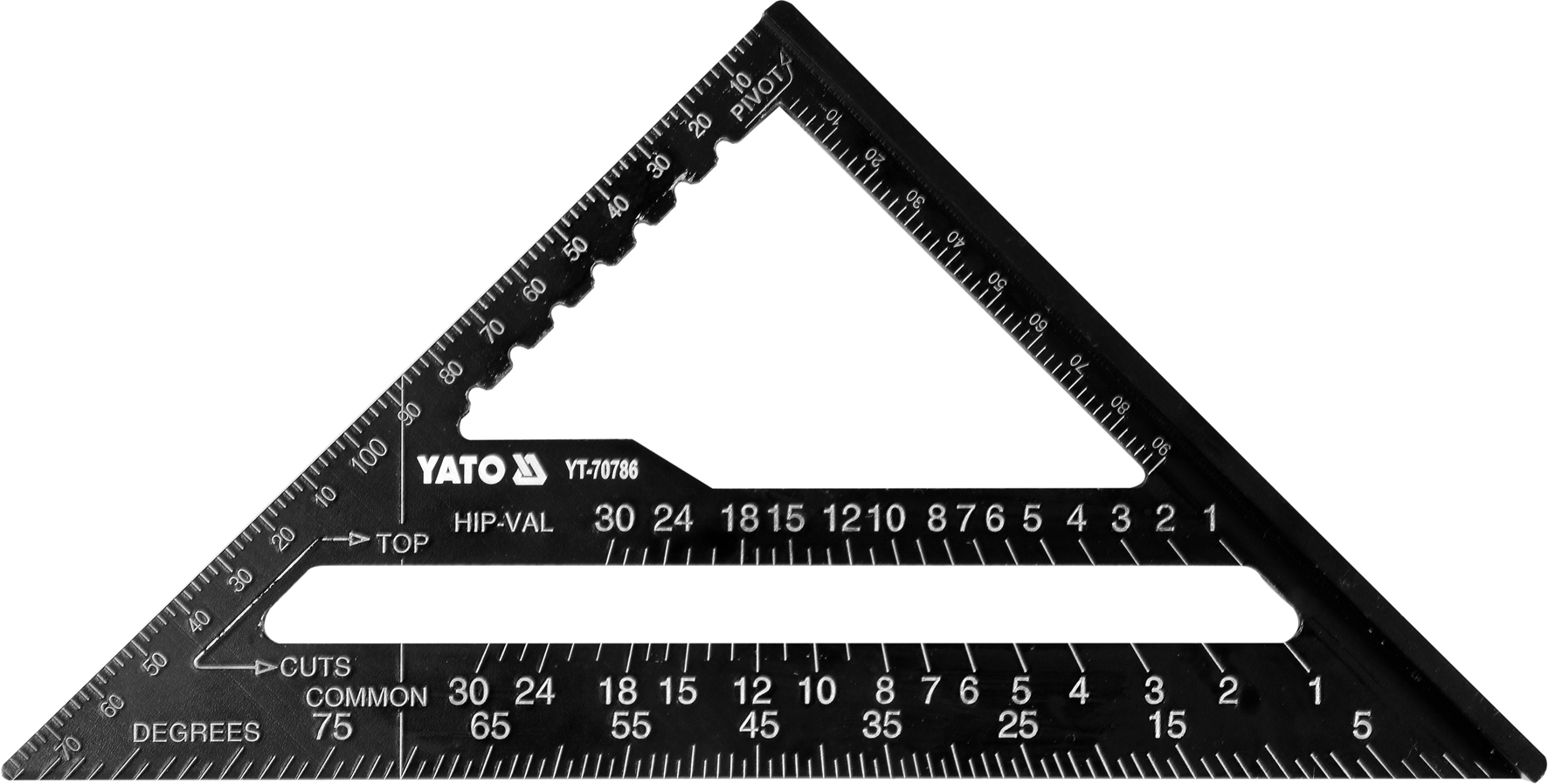 YATO Truhlářský - tesařský úhelník 180mm ALU YT-70786 0.282 Kg NÁŘADÍ Sklad2 YT-70786 1
