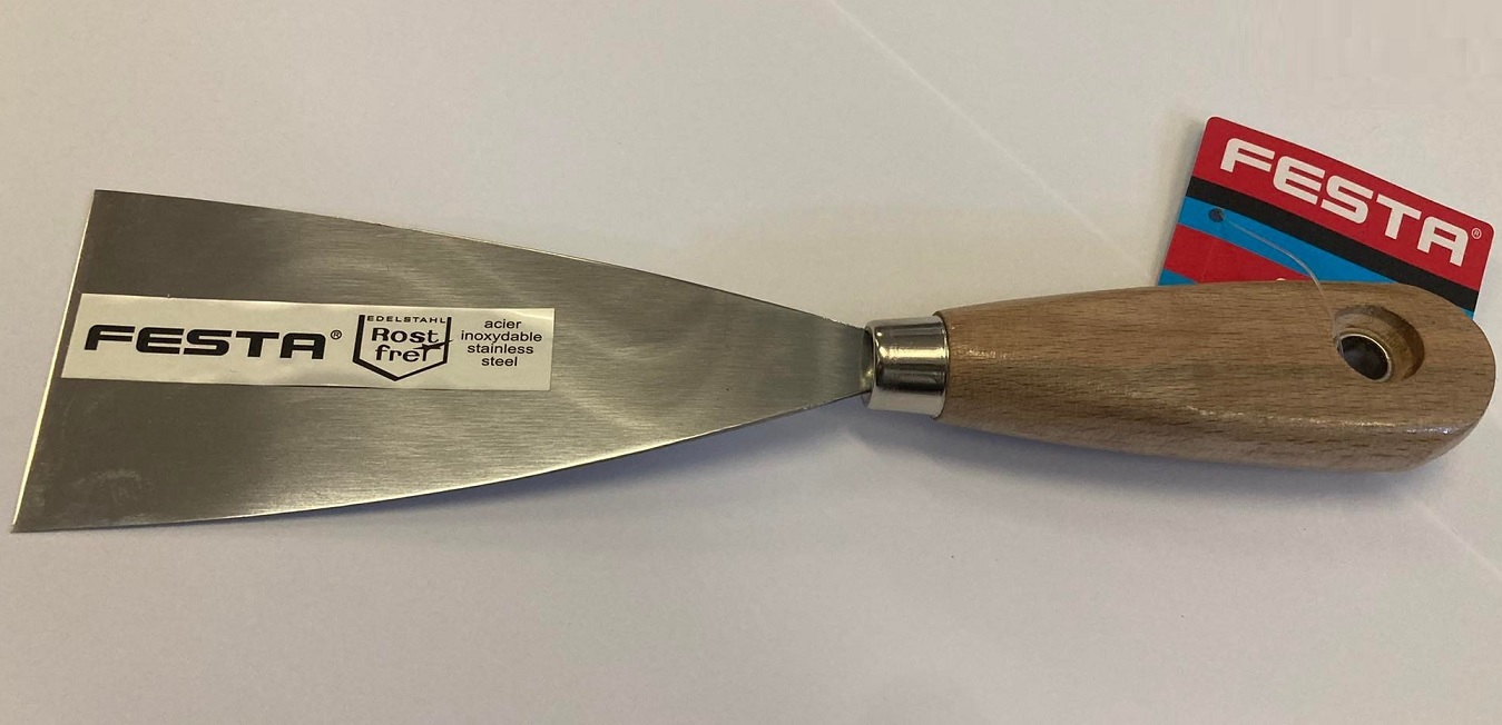 FESTA špachtle 80mm nerez, INOX, dřevěná rukojeť, 31481 0.0785 Kg NÁŘADÍ Sklad2 31481