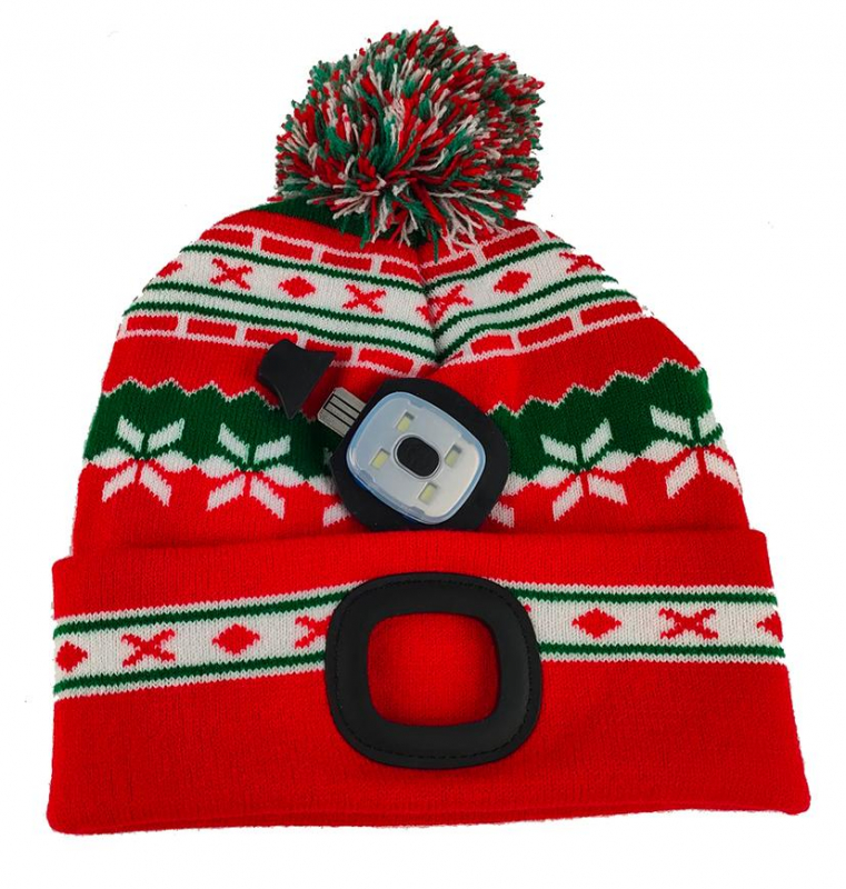 STREND PRO Čepice se světlem X-mas ČERVENO-ZELENÁ, velikost UNI 0.14 Kg NÁŘADÍ Sklad2 TR3133512