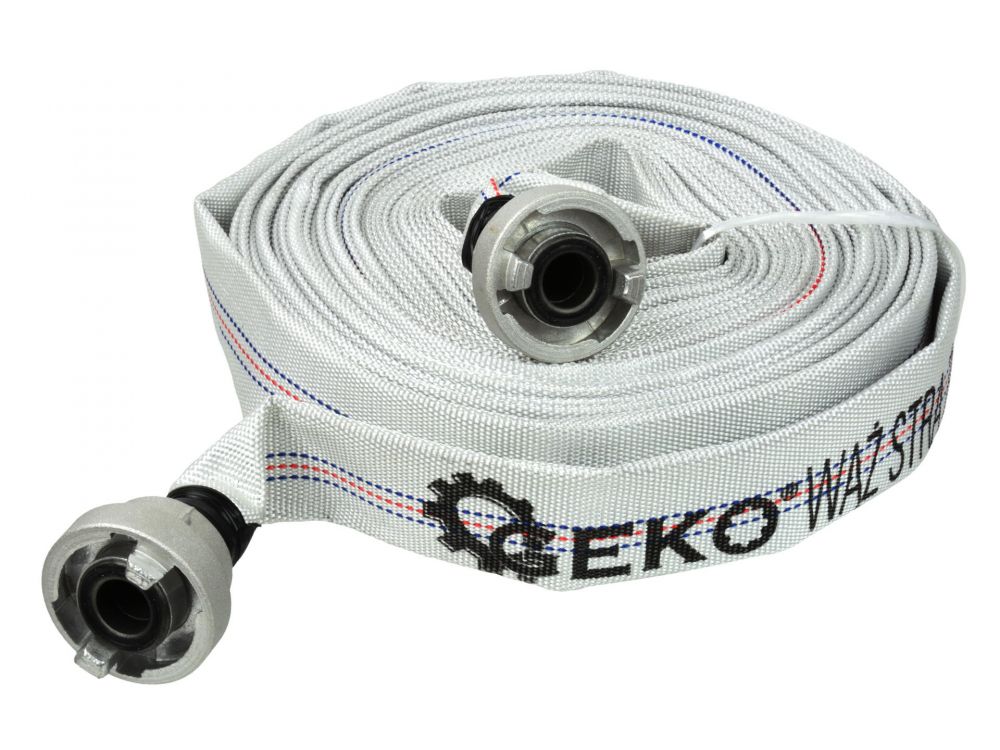 GEKO Hasičská požární výtlačná hadice k čerpadlu 1" s rychlospojkami D25, délka 20m, 8bar 1.75 Kg NÁŘADÍ Sklad2 G70001