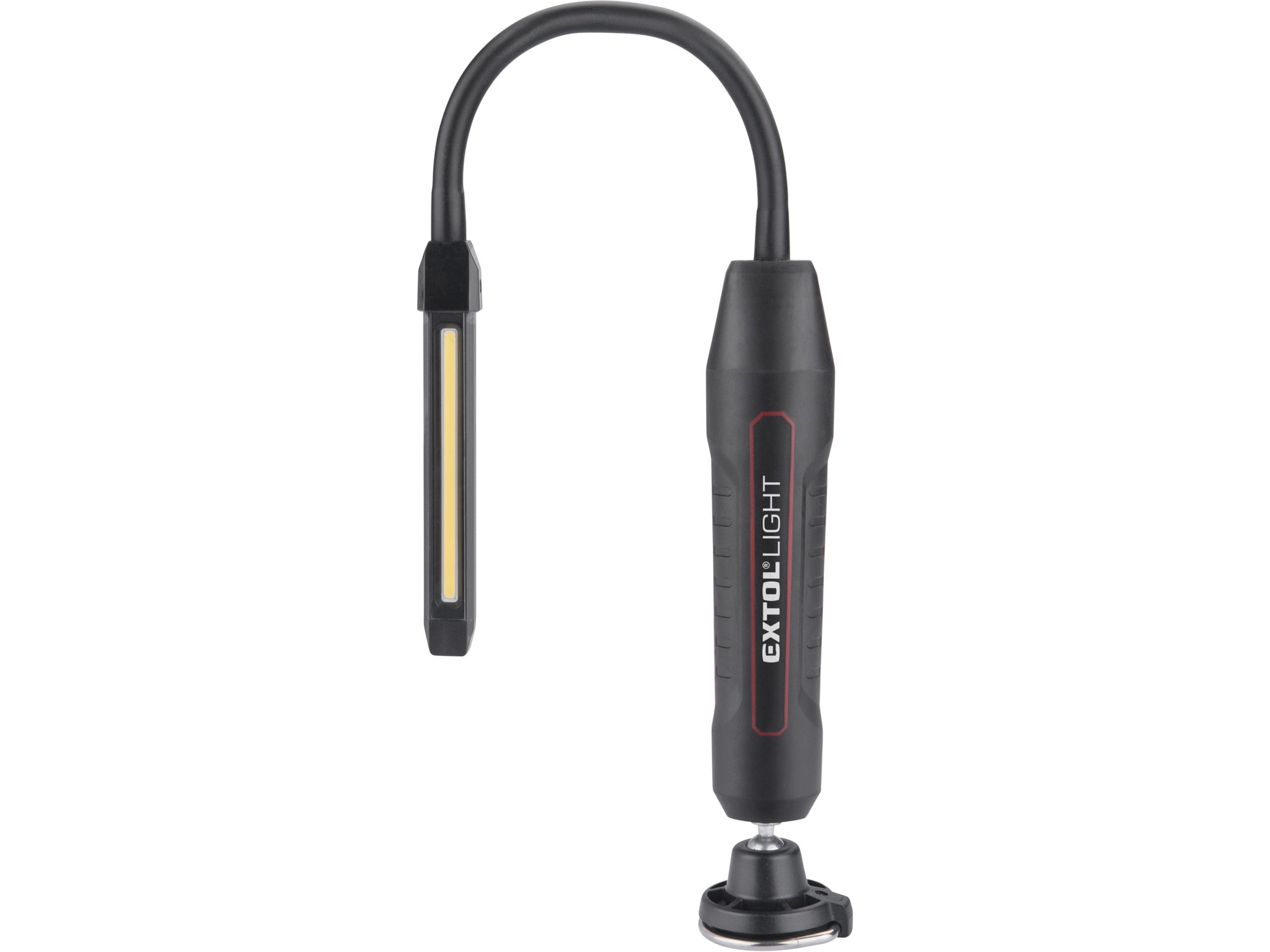 EXTOL LIGHT Lampa montážní, ohebné pracovní světlo USB nabíjecí, 500lm COB + 140lm LED 0.48 Kg NÁŘADÍ Sklad2 MA43146