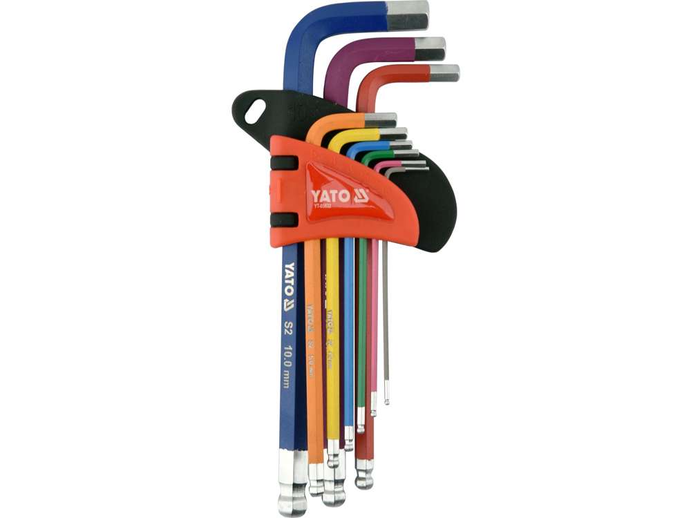 YATO Klíče imbus zahnuté barevné 1,5 - 10 mm s kuličkou YT-05632 0.492 Kg NÁŘADÍ Sklad2 YT-05632 2