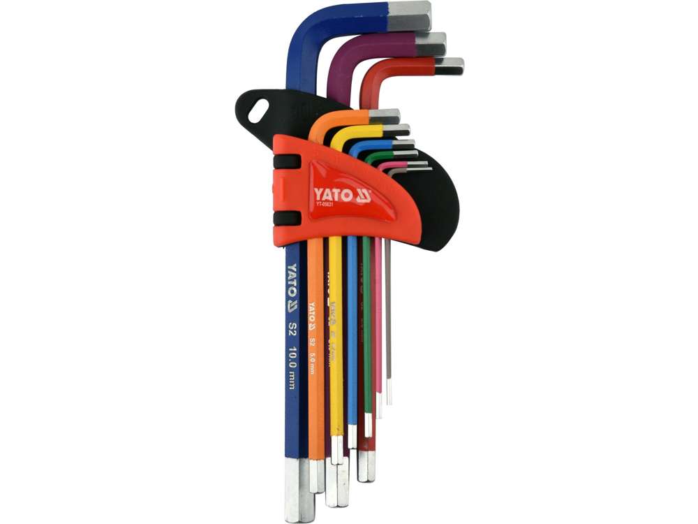 YATO Klíče imbus zahnuté barevné 1,5 - 10 mm YT-05631 0.492 Kg NÁŘADÍ Sklad2 YT-05631 1