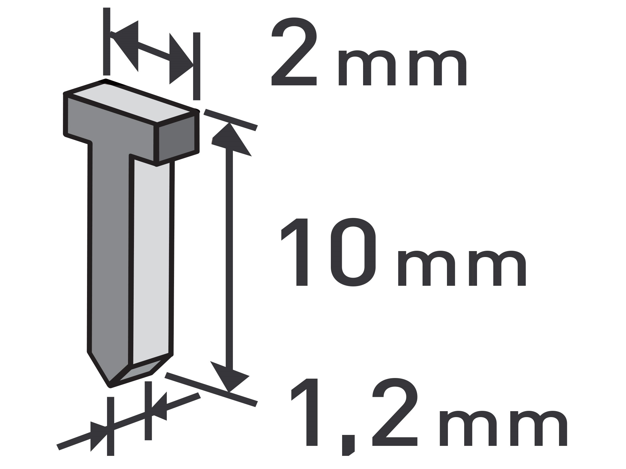 hřebíky, balení 1000ks, 10mm, 2,0x0,52x1,2mm, EXTOL PREMIUM 0.084 Kg NÁŘADÍ Sklad2 MA8852403