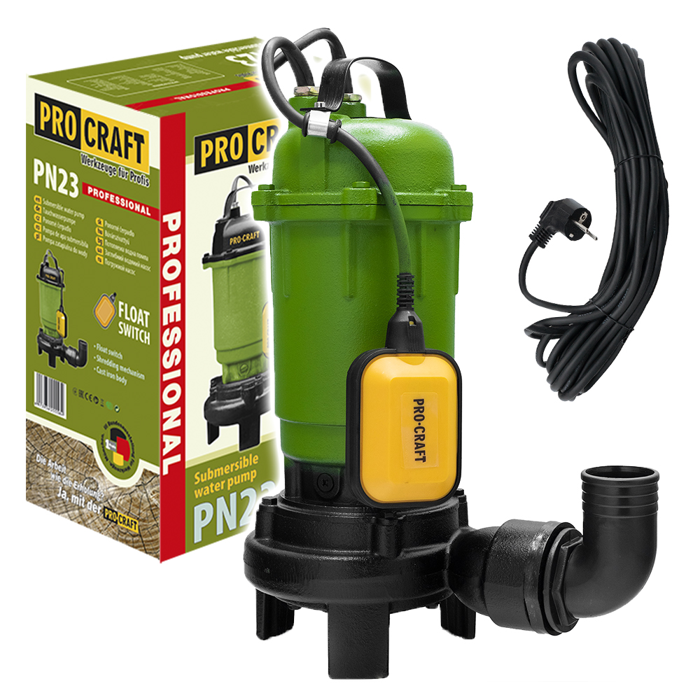PROCRAFT PN23 Kalové čerpadlo s řezacím nožem do studny a do septiku 750W s plovákem 15 Kg NÁŘADÍ Sklad2 PN23