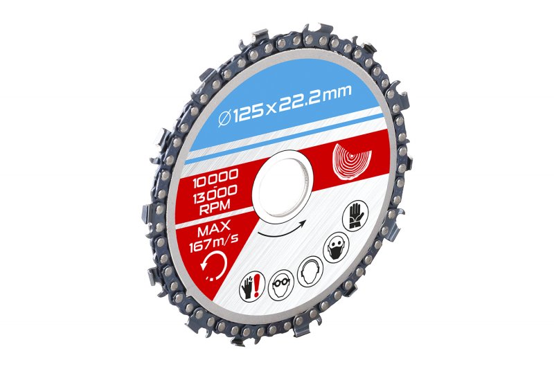 FESTA pilový řezací řetězový kotouč pro úhlovou brusku 125mm, na dřevo 0.254 Kg NÁŘADÍ Sklad2 21804