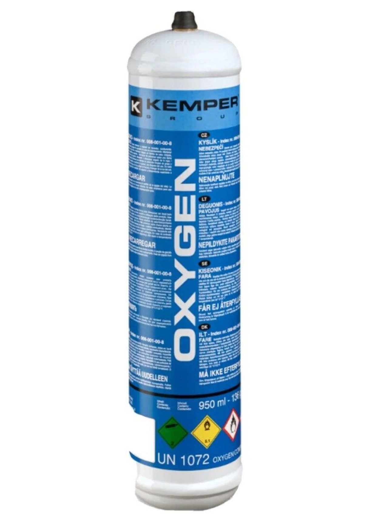 KEMPER Walkover Oxygen kyslíková kartuše 950 ml pro mini autogen Oxikit 1.33 Kg NÁŘADÍ Sklad2 TR217516 3