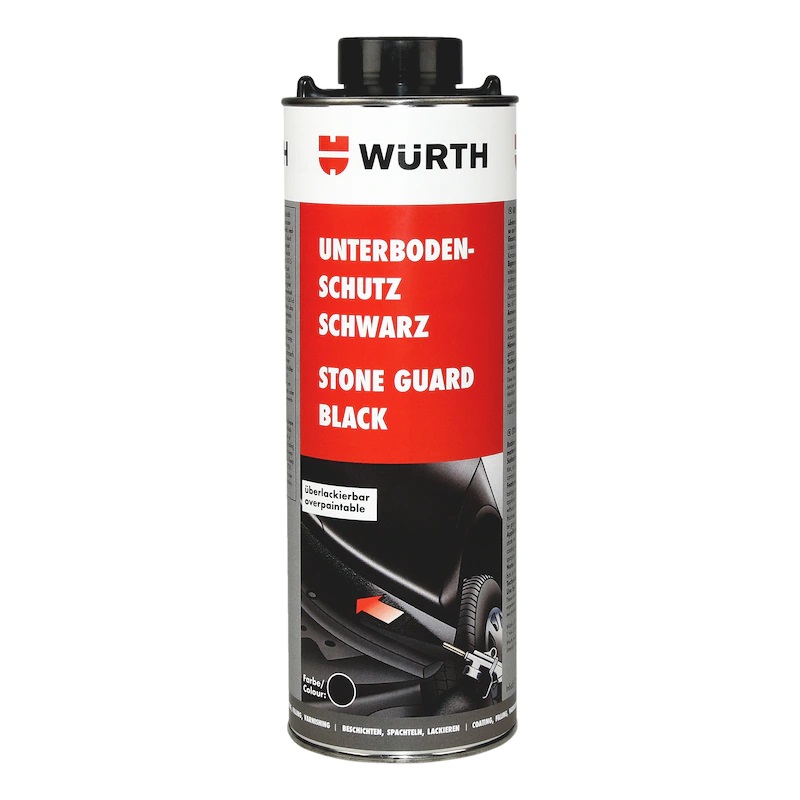 WÜRTH Nástřik na ochranu podvozku, černá, přelakovatelná 1000ml 1 Kg NÁŘADÍ Sklad2 0893075