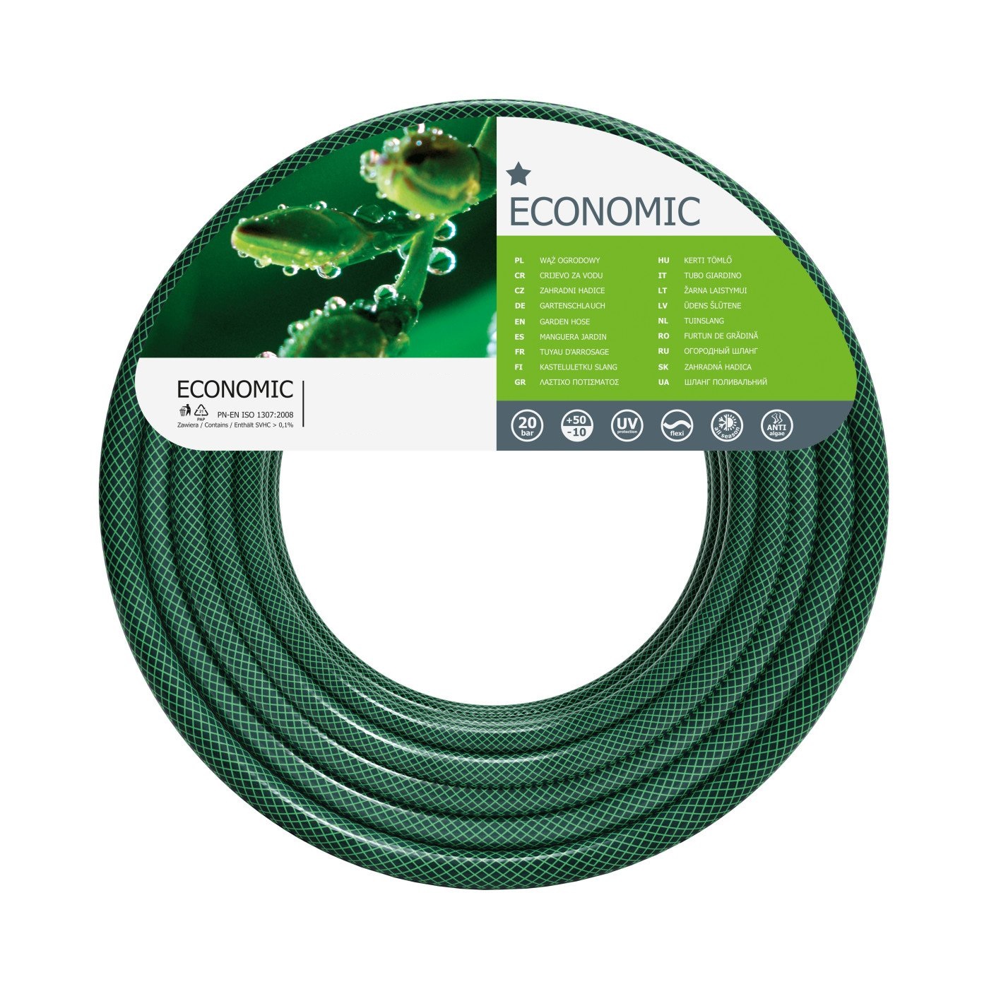CELLFAST Hadice zahradní na vodu 1", 10m ECONOMIC 3 Kg NÁŘADÍ Sklad2 10-034