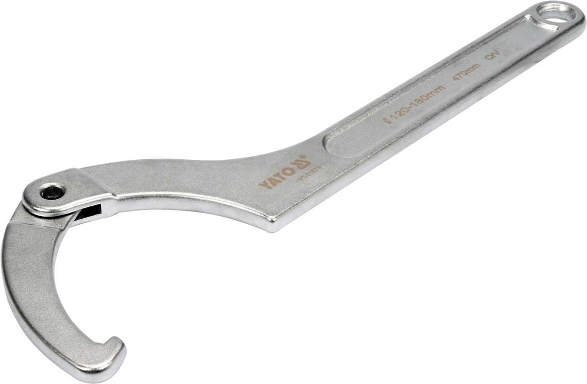 YATO Hákový klíč s nosem, stavitelný 120-180mm YT-01674 1.45 Kg NÁŘADÍ Sklad2 YT-01674