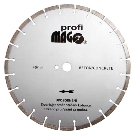 Kotouč diamantový segmentový 400x25,4mm MAGG Profi na beton 2.3 Kg NÁŘADÍ Sklad2 DKSB400
