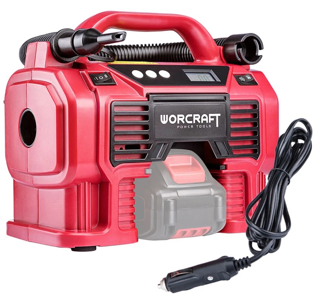 WORCRAFT CAC-S20LiA Aku kompresor 20V, autozásuvka, (bez baterie a nabíječky) 2.03 Kg NÁŘADÍ Sklad2 TR115483