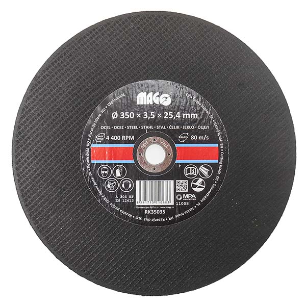Kotouč řezný na ocel pro frikční pily 350x3,5x25,4mm MAGG 0.762 Kg NÁŘADÍ Sklad2 RK35035