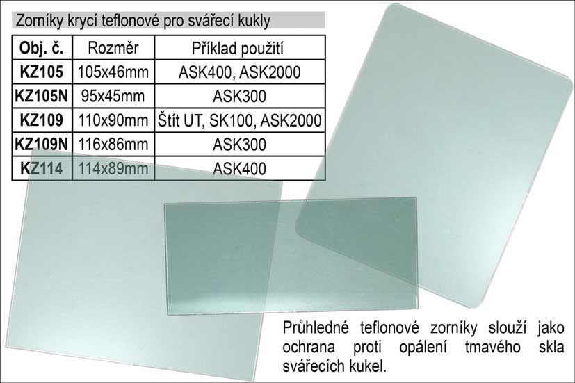 Zorník krycí teflonový 94x45mm 0.008 Kg NÁŘADÍ Sklad2 KZ105N