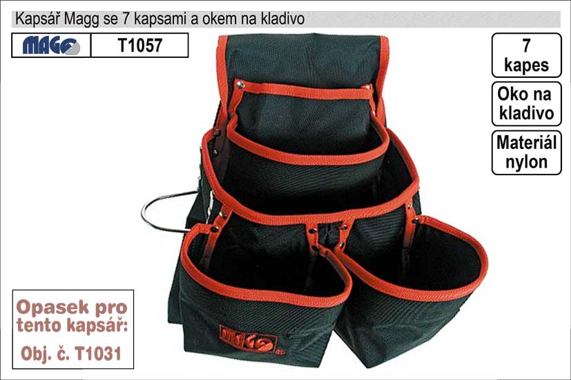 Kapsář MAGG se 7 kapsami 0.5 Kg NÁŘADÍ Sklad2 T1057