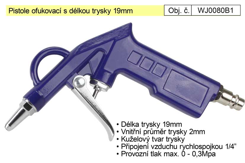 Pistole ofukovací vzduchová, tryska 19mm Magg WJ0080B1 0.2 Kg NÁŘADÍ Sklad2 WJ0080B1 3