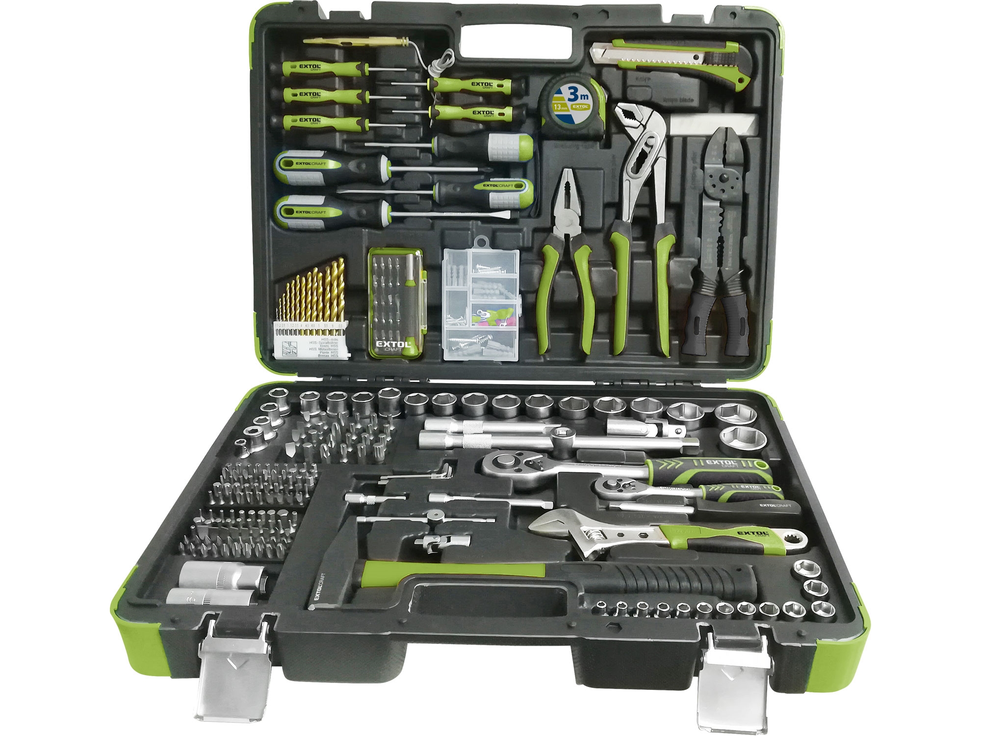 EXTOL CRAFT sada nářadí 303ks, 1/4", 1/2" 918303 9.55 Kg NÁŘADÍ Sklad2 MA918303