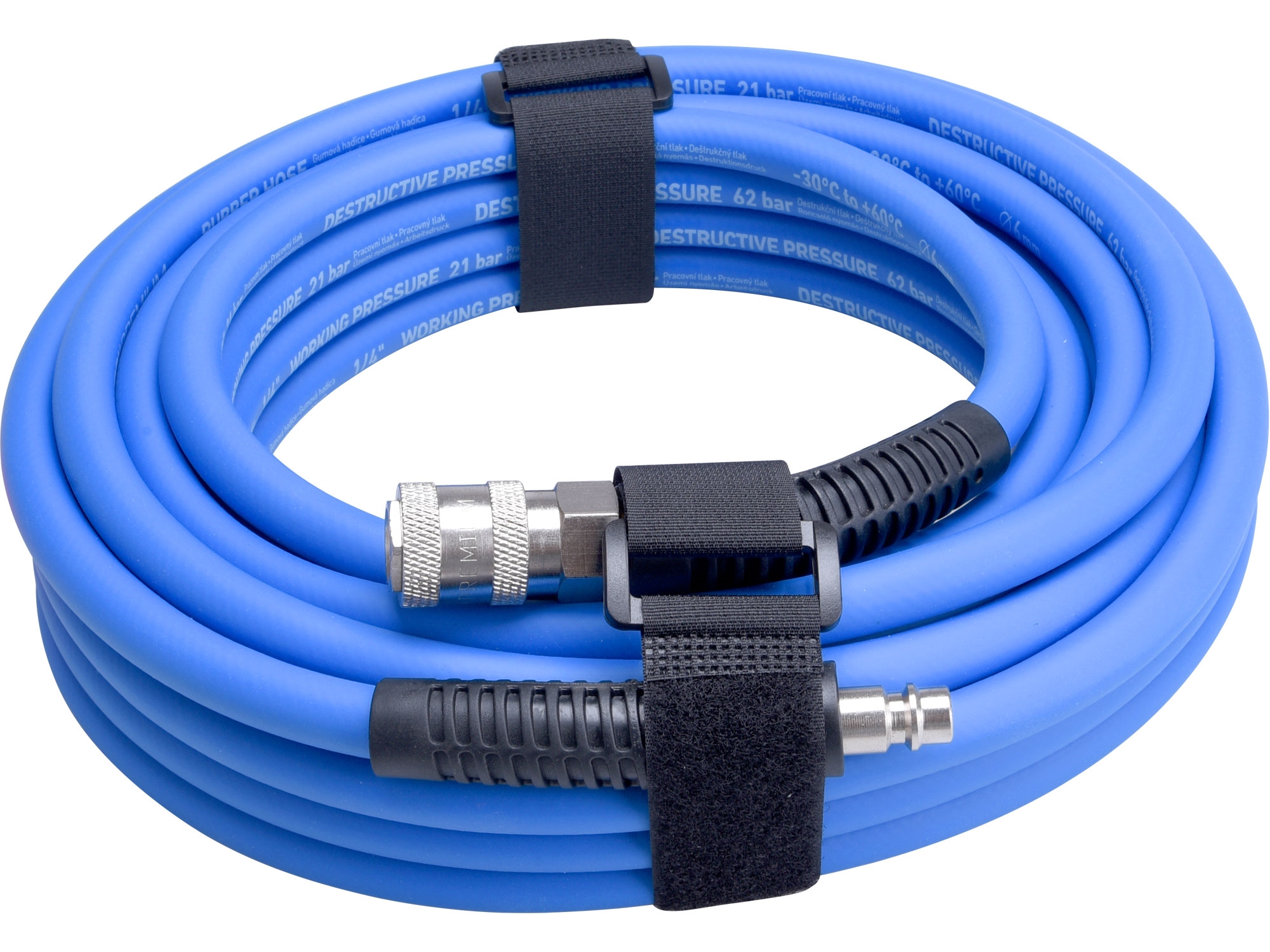 EXTOL PREMIUM Vzduchová hadice s rychlospojkami 1/4" délka 10m gumová 8865147 1.32 Kg NÁŘADÍ Sklad2 MA8865147