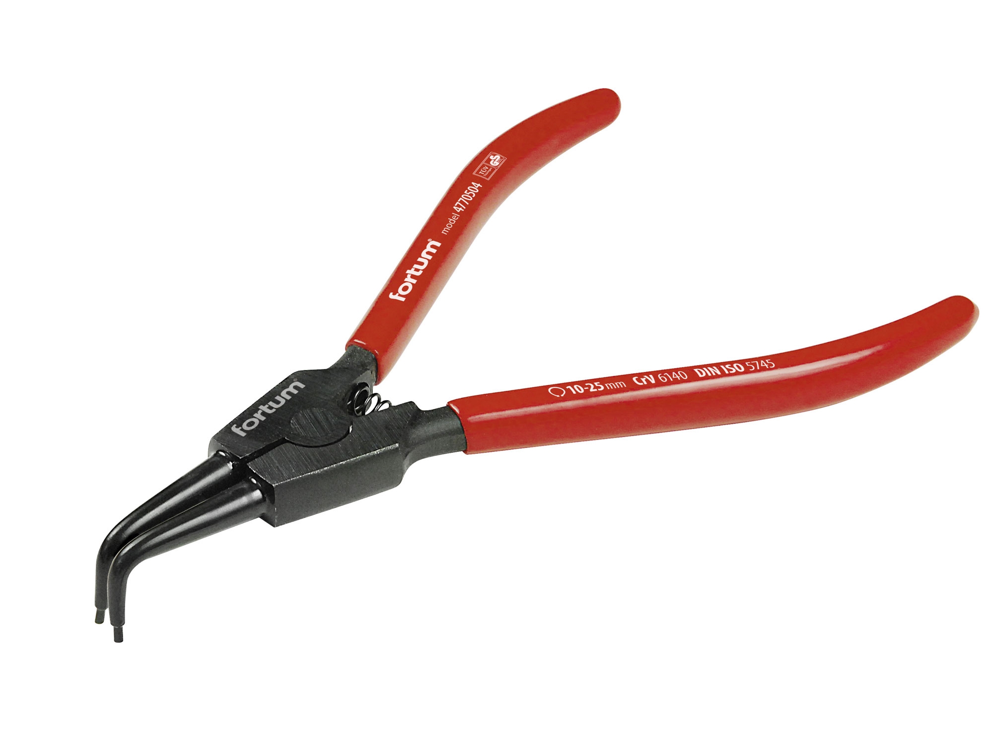 Kleště seeger pro pojistné kroužky  zahnuté vnější, délka 180mm Fortum 0.186 Kg NÁŘADÍ Sklad2 MA4770514