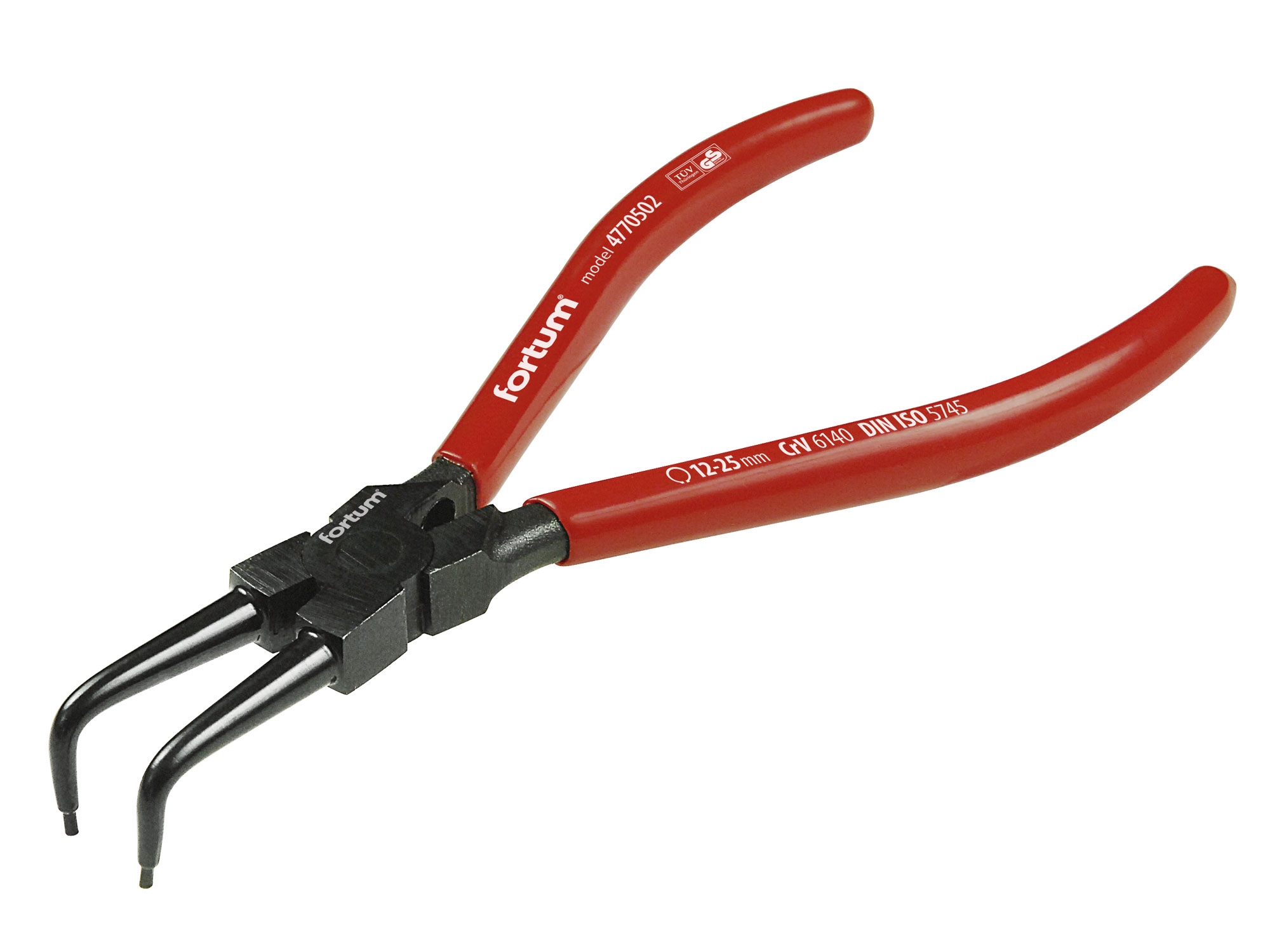 Kleště seeger pro pojistné kroužky zahnuté vnitřní, délka 140mm Fortum 0.114 Kg NÁŘADÍ Sklad2 MA4770502
