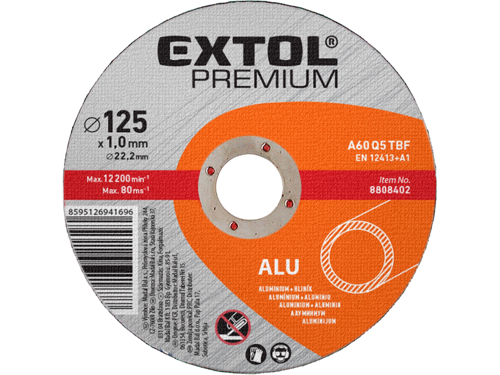 kotouč řezný na hliník, 125x1,0x22,2mm, EXTOL PREMIUM 0.03 Kg NÁŘADÍ Sklad2 MA8808402
