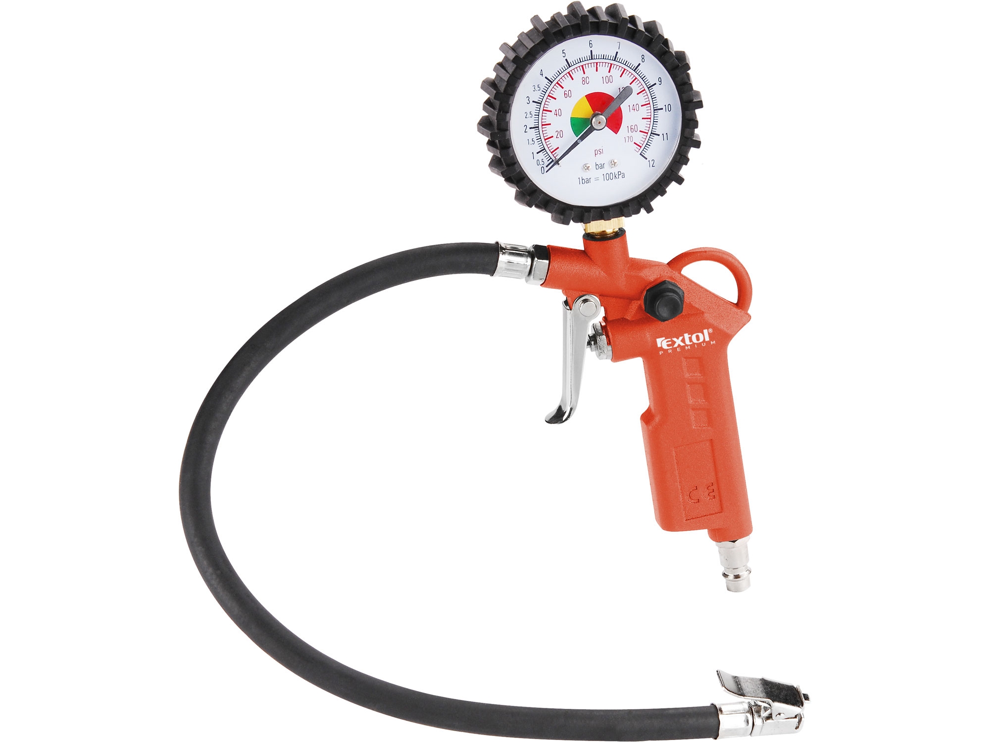Plnič pneumatik s manometrem 0,8 MPa, pneuhustič 0.42 Kg NÁŘADÍ Sklad2 MA8865064