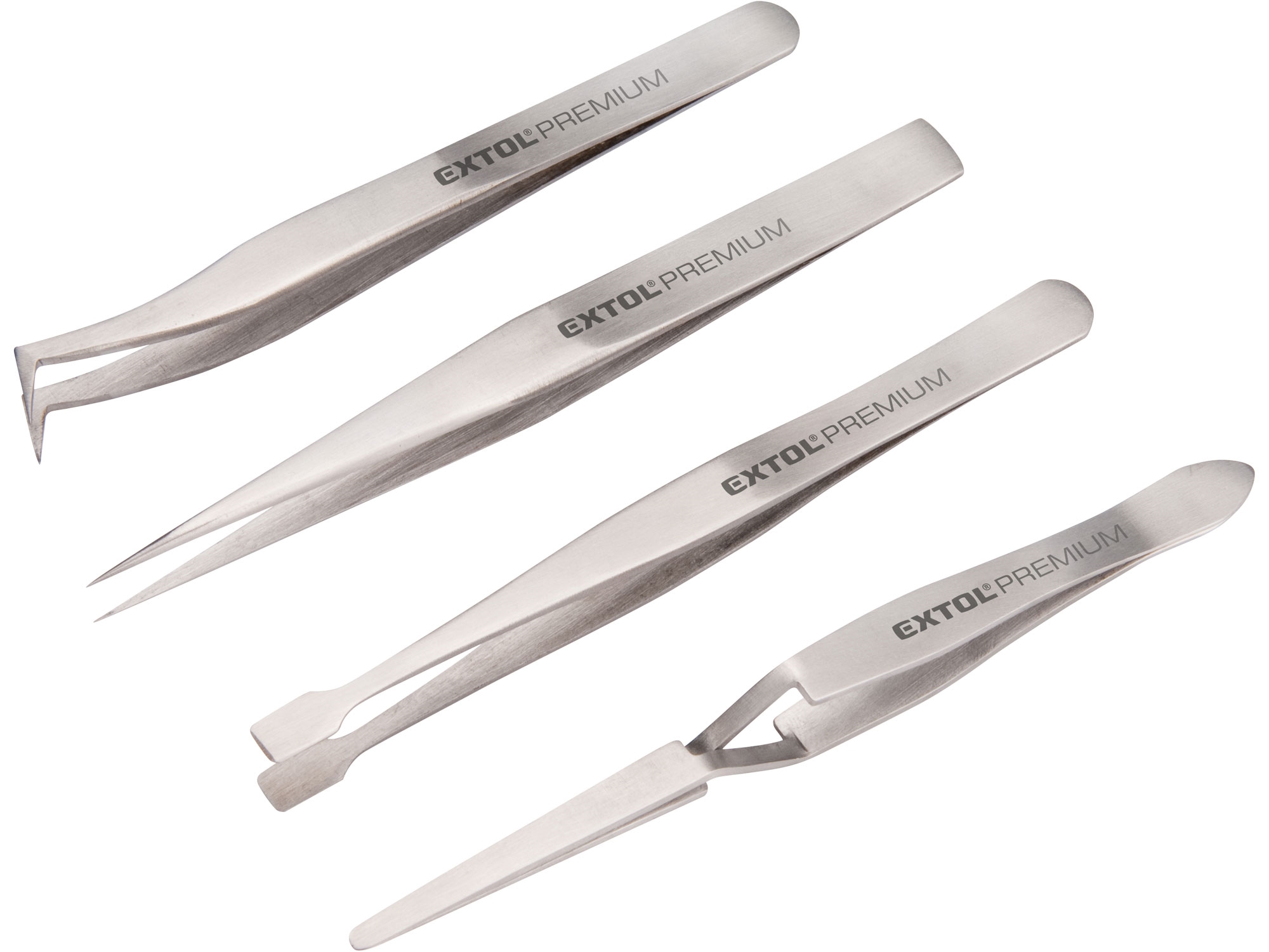 Pinzety nerezové sada 4 kusy Extol Premium 0.05 Kg NÁŘADÍ Sklad2 MA8859100