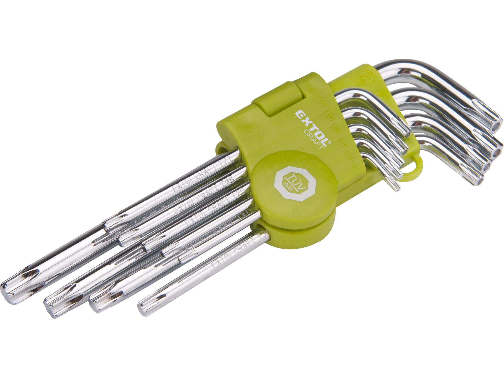 L-klíče TORX, sada 9ks, T 10-15-20-25-27-30-40-45-50, EXTOL CRAFT 0.388 Kg NÁŘADÍ Sklad2 MA66011