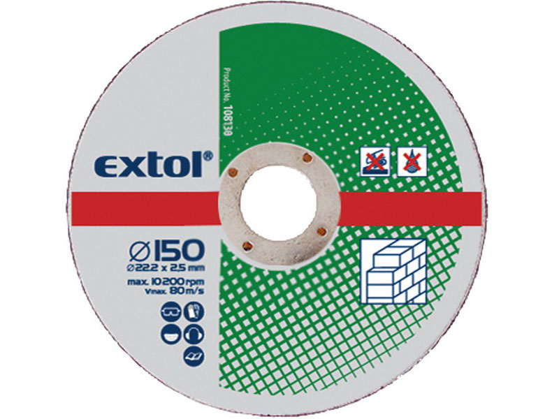 kotouče řezné na kámen, 5ks, 150x2,5x22,2mm, EXTOL CRAFT 0.522 Kg NÁŘADÍ Sklad2 MA108130