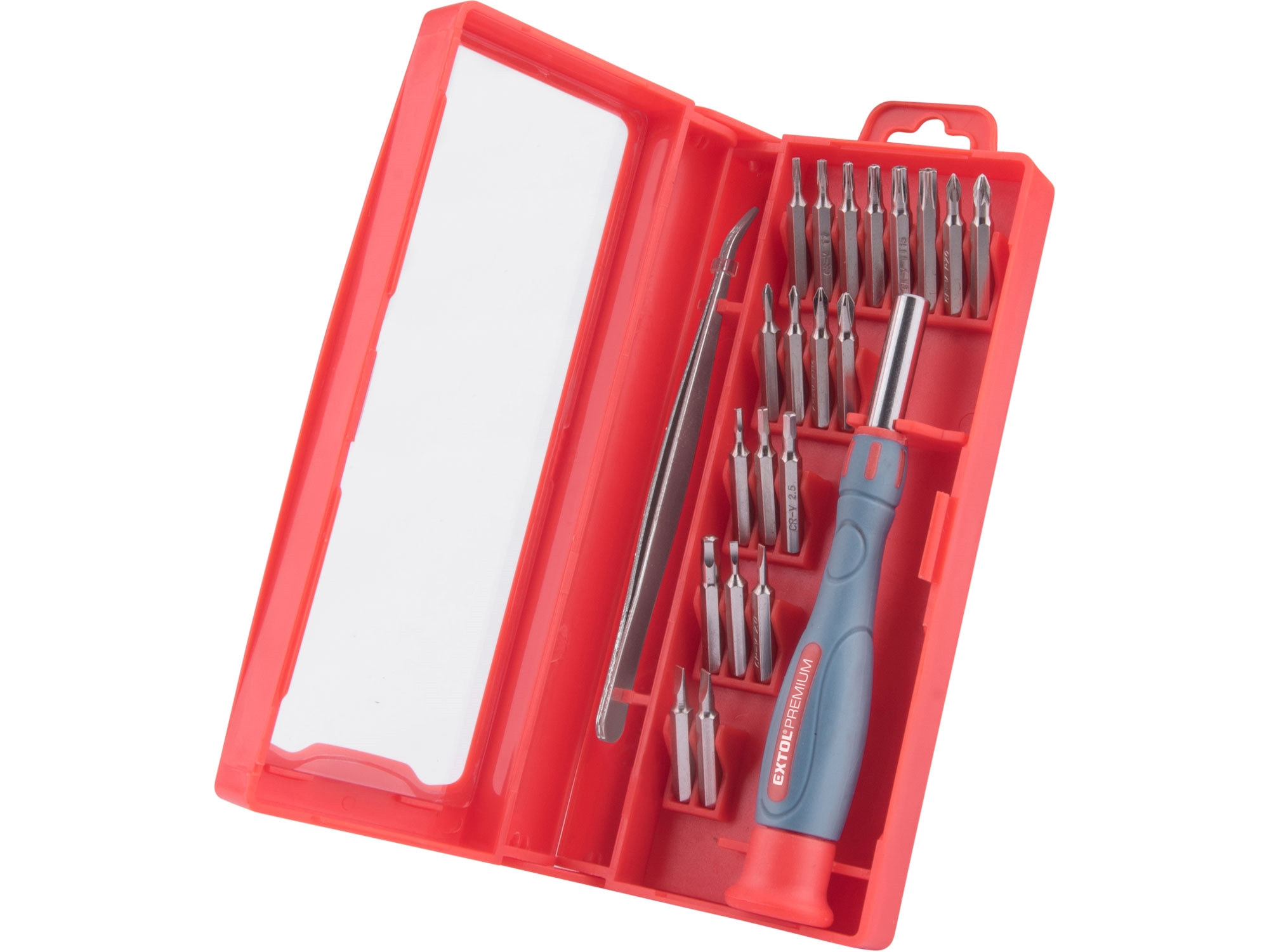 Šroubovák hodinářský, se sadou mini bitů, sada 22 kusů, Extol Premium 0.23 Kg NÁŘADÍ Sklad2 MA8819104