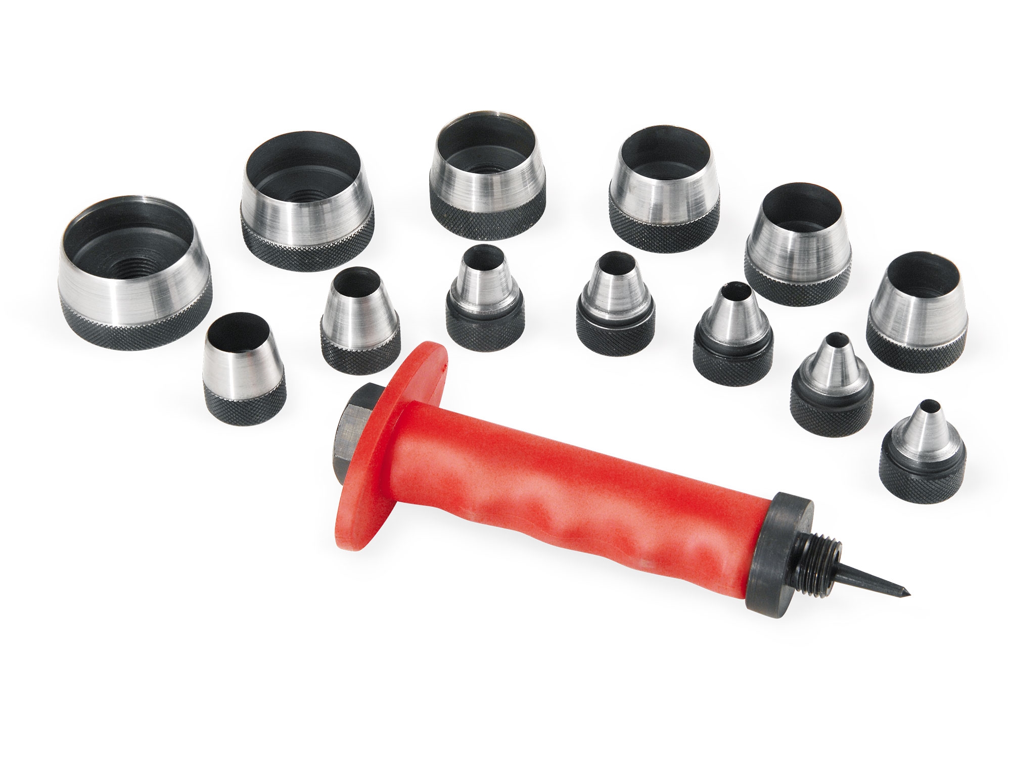 Děrovače, sada 14 kusů, 5,0 – 35,0 mm se středícím trnem, výsečníky, Extol Premium 1.49 Kg NÁŘADÍ Sklad2 MA8801850