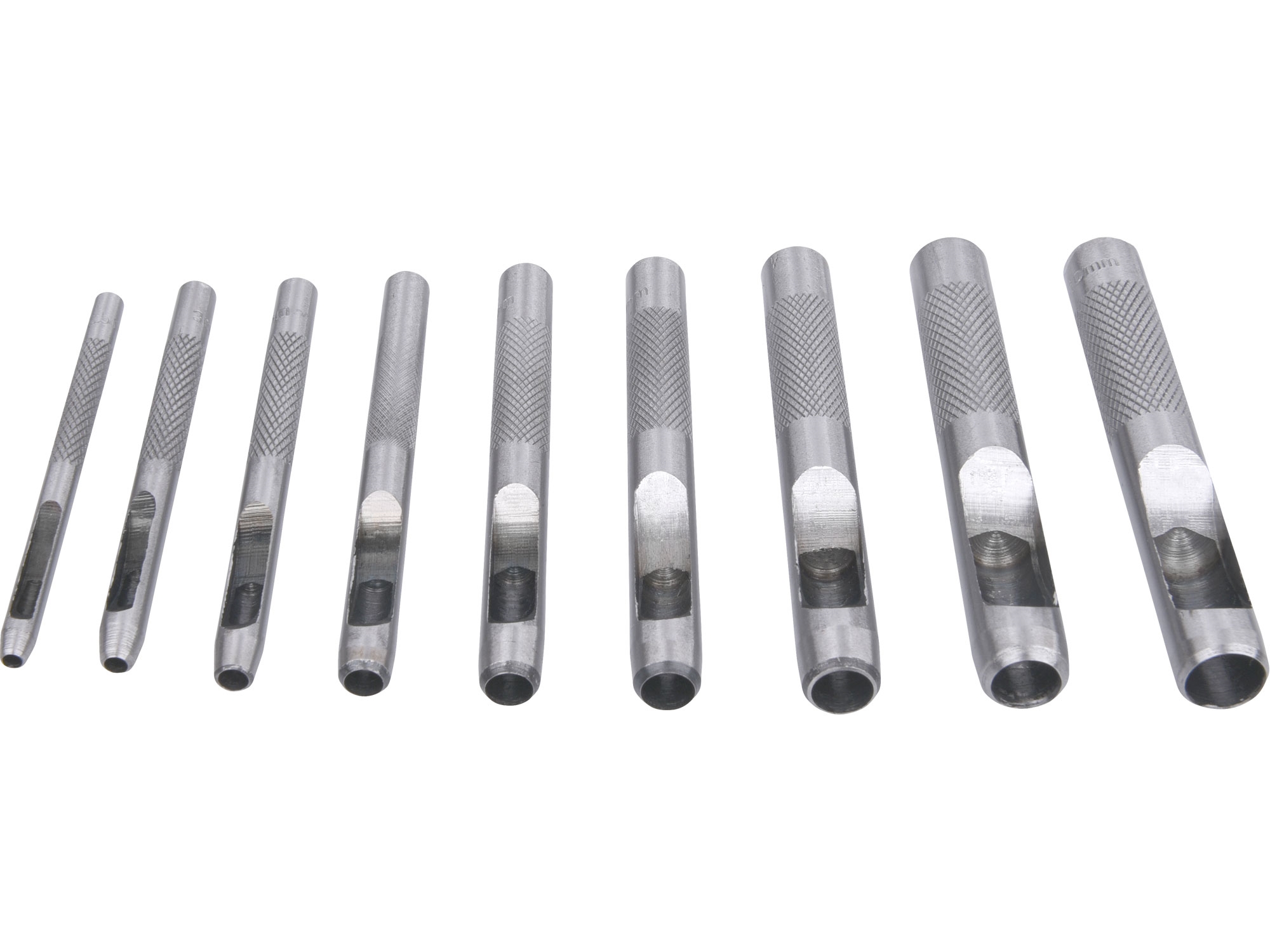 Děrovače (razníky),  sada 9 kusů,  průměry 2,5 – 10 mm, Extol Craft 0.365 Kg NÁŘADÍ Sklad2 MA10266